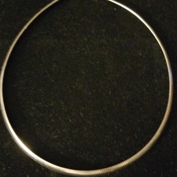 Stainless Steel Flat Omega Necklace - Picture 10 of 13
